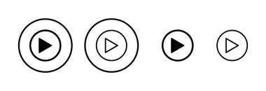 Simge logosu tasarımını oynat. Düğme işareti ve sembolü çal