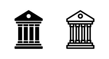 Uygulamalar ve web siteleri için banka simgesi. Banka işareti ve sembol, müze, üniversite