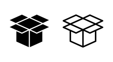 Uygulamalar ve web siteleri için kutu simgesi. kutu işareti ve sembol, paket, paket