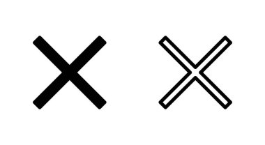 Uygulamalar ve web siteleri için simge simgesini kapat. İşareti ve sembolü sil. çapraz işaret