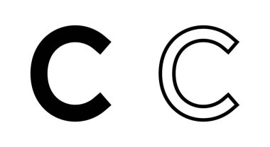 Uygulamalar ve web siteleri için telif hakkı simgesi. telif hakkı işareti ve sembol