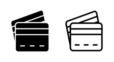 Uygulamalar ve web siteleri için kredi kartı simgesi. Kredi kartı ödeme imzası ve sembolü