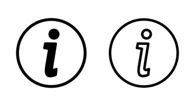 Uygulamalar ve web siteleri için bilgi simgesi simgesi. İmza ve sembol hakkında. soru işareti simgesi