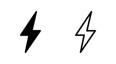 Uygulamalar ve web siteleri için ışık simgesi. Elektrik işareti ve sembol. Güç simgesi. enerji işareti