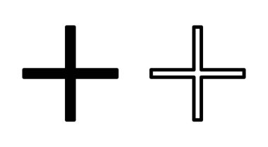 Uygulamalar ve web siteleri için simge sembolü. Artı işareti ve sembol ekle