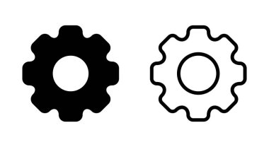 Uygulamalar ve web siteleri için simge simgesi ayarlanıyor. İşaret ve sembol. Vites İşareti