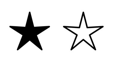 Uygulamalar ve web siteleri için yıldız simgesi. Reyting işareti ve sembol. favori yıldız simgesi