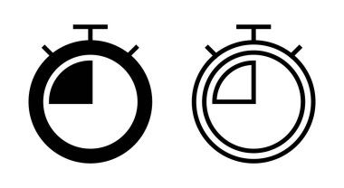 Uygulamalar ve web siteleri için Stopwatch simgesi. Zamanlayıcı işareti ve sembol. Geri sayım simgesi. Zaman Dönemi