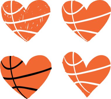 Basketbol Kalbi, Basketbol Clipart, Basketbol Kesme Dosyaları