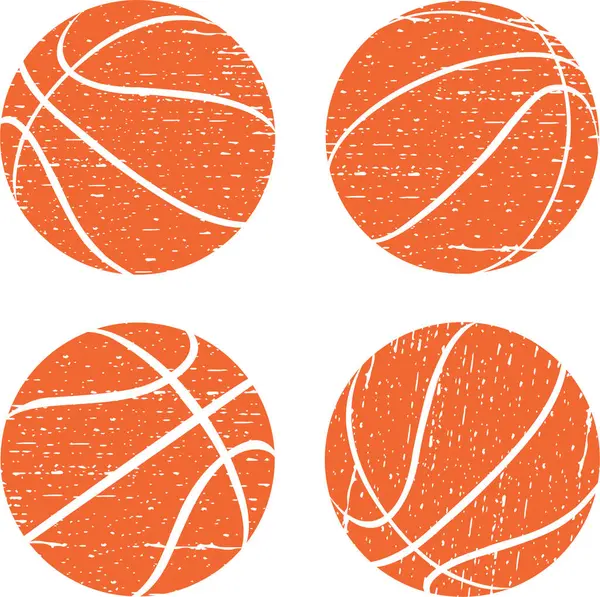 stock vector Distressed Basketball, Basketball Clipart, Basketball Cut Files