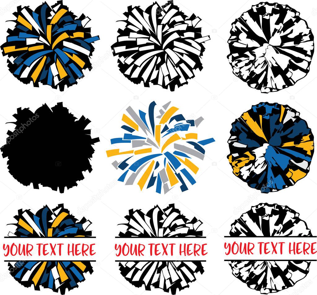 Cheerleading Pom Poms, Cheerleader, Cheerleading Vector Files