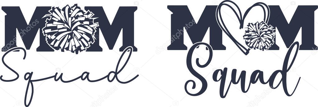 Mom Squad Cheerleader, Cheerleading, Cheer Pom Poms