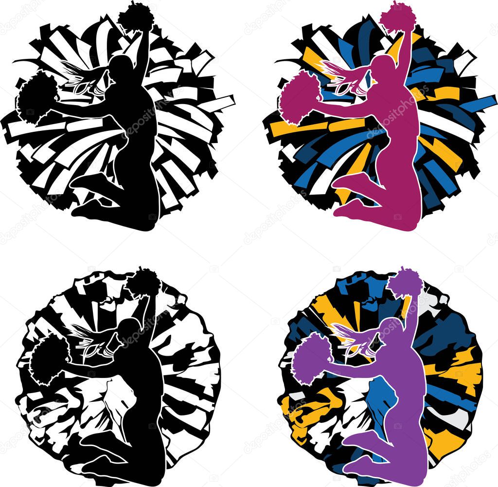 Cheerleading, Cheer Pom Poms, Cheerleader Vector Files