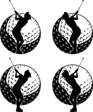 Golf Lady Ball, golf sopası, golf topu, golf oyuncusu.