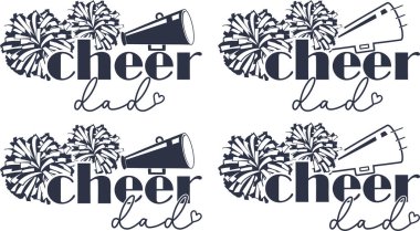 Cheer Dad, Ponpon Kız, Cheerleading Cut Files