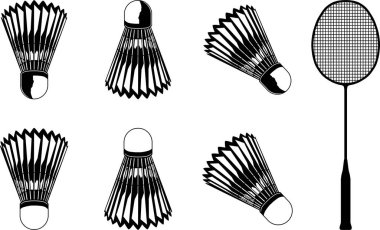 Badminton Silueti, Badminton Clipart, Shuttlecock