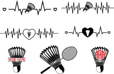 Badminton Kalp atışı, Badminton Clipart, Badminton Raket, Shuttlecock