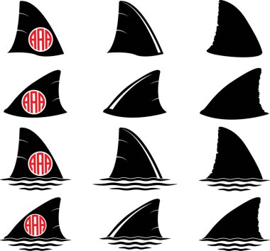 Shark Fin, Shark Fin Above Water, Shark Fin Monogram
