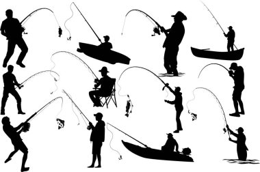 Fly Fisherman, Lake Fishing, Fishermen Silhouette, Fly Fish, Man Fishing Lake