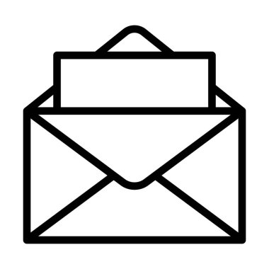 posta vektörü ince çizgi simgesi