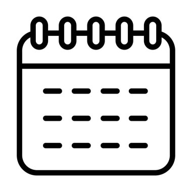 Takvim simgesi vektör illüstrasyonu