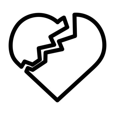 Kırık kalp simgesi, taslak biçimi