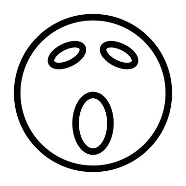 duygu yüz ifade simgesi ana hat biçiminde