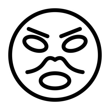 yüz maskesi simgesi, vektör illüstrasyonu