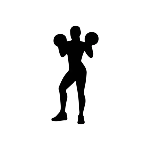 stock vector A place for fitness, exercise, strength training, and overall health improvement.