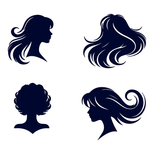 stock vector Elegant hairstyle frames her face.