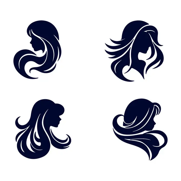 stock vector Elegant Hairstyles for Modern Women.