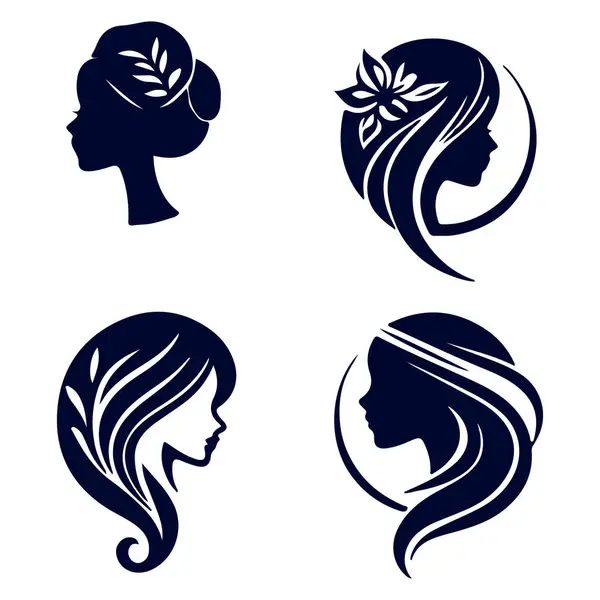 stock vector Elegant Hairstyles for Modern Women.