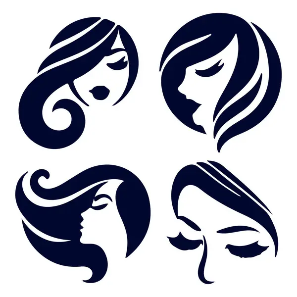 stock vector Elegant hairstyle frames her face.