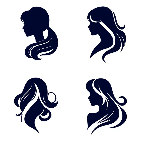 stock vector Elegant hairstyle frames her face.