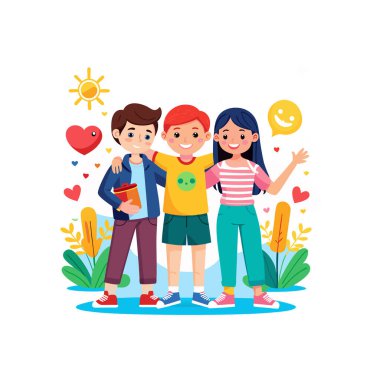 Friendship Day celebrates the joy and importance of friends. It's a time to appreciate and honor those who bring love and support into our lives, encouraging people to reconnect and cherish their special bonds. clipart