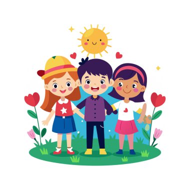 Friendship Day celebrates the joy and importance of friends. It's a time to appreciate and honor those who bring love and support into our lives, encouraging people to reconnect and cherish their special bonds. clipart