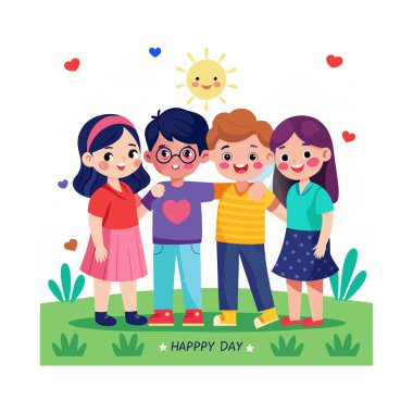 Friendship Day celebrates the joy and importance of friends. It's a time to appreciate and honor those who bring love and support into our lives, encouraging people to reconnect and cherish their special bonds. clipart