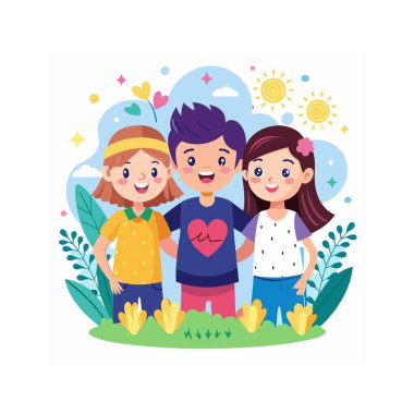 Friendship Day celebrates the joy and importance of friends. It's a time to appreciate and honor those who bring love and support into our lives, encouraging people to reconnect and cherish their special bonds. clipart