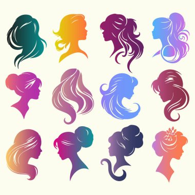 Elegant Hairstyles for Modern Women clipart