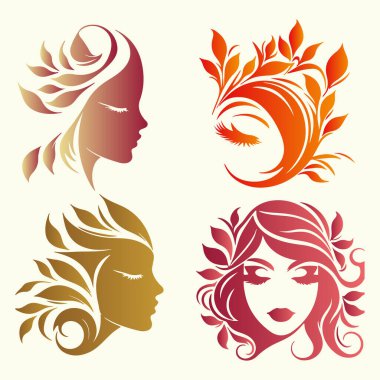 Elegant Hairstyles for Modern Women clipart