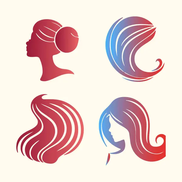 stock vector Elegant Hairstyles for Modern Women