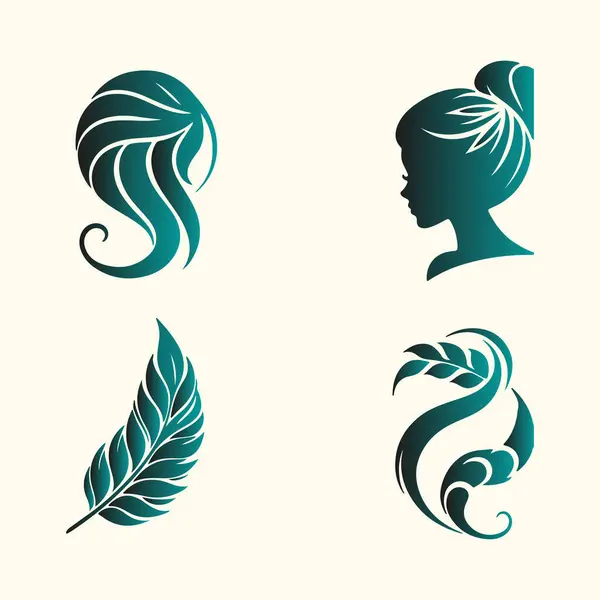 stock vector Elegant Hairstyles for Modern Women