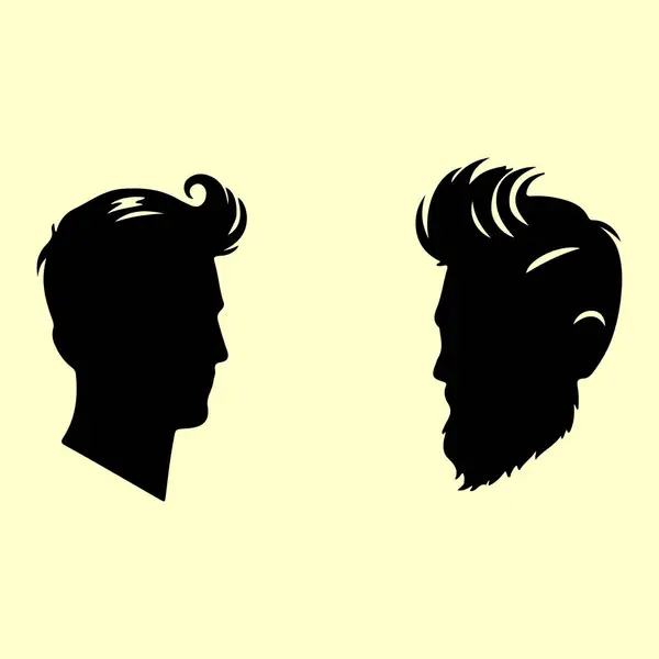 stock vector Elegant Hairstyles for Modern Men.