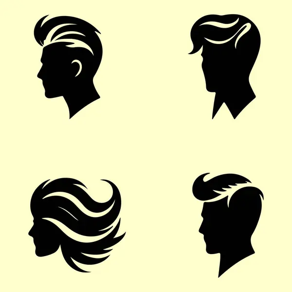 stock vector Elegant Hairstyles for Modern Men.