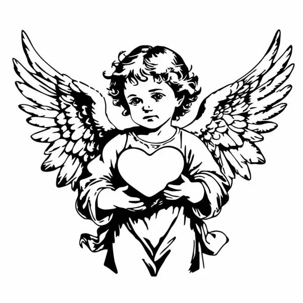 Bebek Melek Melek, elinde siyah-beyaz bir kalp taşıyacak.