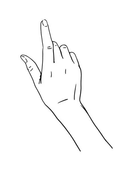 Siyah ve beyaz vektör resim resimlerini gösteren eller