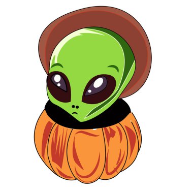 Güzel ve çok renkli bir uzaylı ve balkabağı. Güzel gagalı ve kırmızı yanaklı bahar kuşları. 