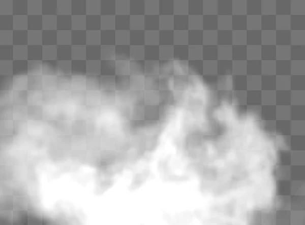 透明な背景に現実的な孤立した雲のベクトルセット — ストックベクタ