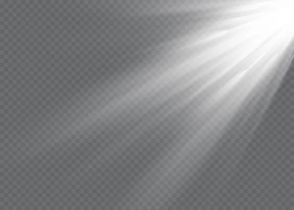 Efecto Luz Flash Lente Especial Luz Solar Transparente Vectorial — Vector de stock