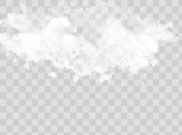 Schaumwasser Wasser Mit Seifenblasen Auf Weißem Hintergrund Vektorillustration — Stockvektor
